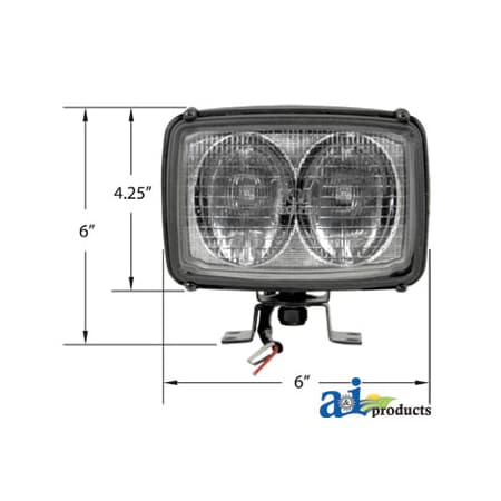 A & I Products Lamp Assembly, Halogen, Trapezoid 8" x6" x6" A-28A609